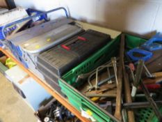 A large selection of tools and tool boxes with contents - crates not included