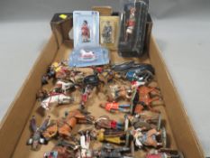 A box of Del Prado horses and figures