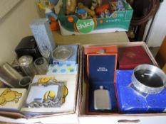 Two trays of mainly Royal Selangor boxed pewter giftware, to include Disney Showcase Winnie The Pooh