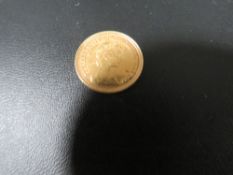 A Queen Elizabeth II half sovereign dated 1982