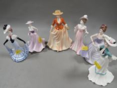 Six assorted small figurines to include Royal Doulton 