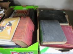 Two trays of ephemera to include Sir Robert Gower in Budapest 1933, vintage minute book Cira 1944