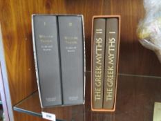 A Folio society cased Greek myths 1 & 2 set together with penguin Viking William Trevor collected