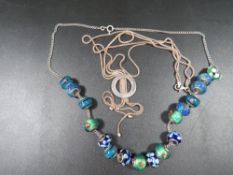 Two hallmarked silver necklaces