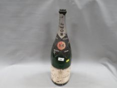 A large Moet & Chandon champagne bottle 1966