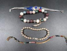 Four hallmarked silver bracelets