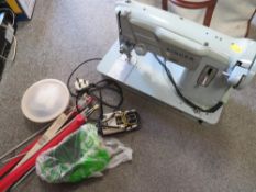 A vintage electric Singer sewing machine