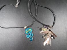 Two large hallmarked silver necklaces