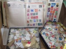 A box of vintage stamps
