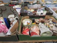 Three trays of china to include Royal Doulton, Royal Albert etc