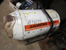 An Andrews propane space heater