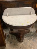 A Marsh Victorian mahogany marble top console table