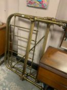 An antique brass single bedframe but no irons A/F
