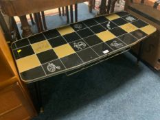 A mid century coffee table