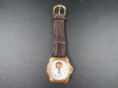 A mens Woodford 25 jewels automatic wristwatch with visible escapement