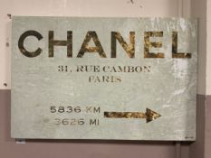 A modern Chanel canvas print 50.5 x 75 cm