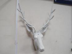 A modern metal deer head