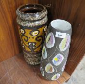 Two large West German ceramic studio vases