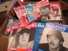 A BOX CONTAINING CIRCA TWO HUNDRED BEATLES MONTHLY BOOK AND BEATLES APPRECIATION SOCIETY