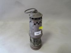 A vintage miners lamp