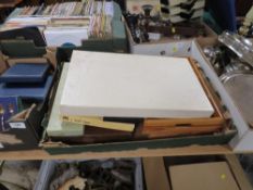 Three trays of silver plated ware to include a boxed canteen of cutlery, cased sets of flatware etc