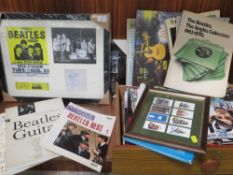 A quantity of Beatles ephemera to include magazines, books and photographs with some reproduction