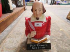 A Carltonware Pick Flowers Keg Bitter William Shakespeare advertising model