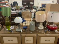 A collection of assorted lamps