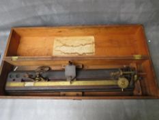 A VINTAGE YARN MACHINE BY JAMES HEAL & Co. HALIFAX, in wooden box