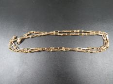 A continental yellow metal necklace stamped 375
