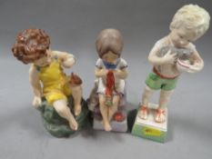 Three Royal Worcester figurines to include 