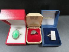 Three hallmarked silver rings