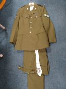 A vintage Army mans No. 2 dress Army uniform, (1980 pattern), size 182/180/92 complete with white