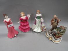 Four figurines to include Royal Worcester Street Sellers 