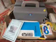 A quantity of audio visual equipment to include a selection of vintage slides