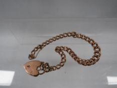 A hallmarked 9 carat rose gold bracelet approx. weight 15.2g