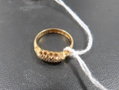 A Chester hallmarked 18 carat gold five stone diamond ring approx. weight 3.7g