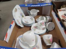 A part Shelly wild flowers tea set plus other Shelly tea ware