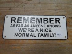 Remember plaque**