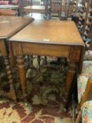 An antique oak dropleaf pembroke table