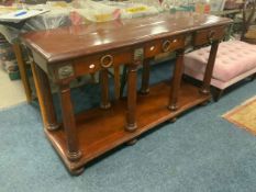 A modern mahogany colonial style hall console table H 84 cm cm W 152 cm