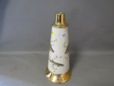 An unusual Braunton Studio ceramic lamp base decorated with freshwater fish
