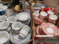 Two small trays of tea ware to include Salisbury china