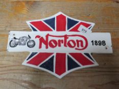 A Norton 1898 plaque**