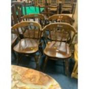 A set of four armchairs