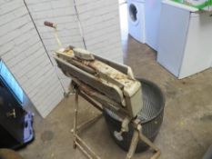 An ACME vintage mangle and a galvanised wash tub