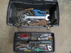 A large tool box and contents