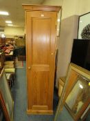 A pine single wardrobe - H 194 cm, W 58 cm