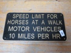 Speed limit sign**