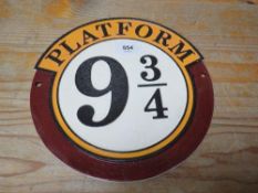 A platform 9-3/4 plaque**